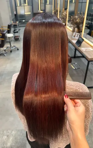 ロング カラー 赤みなしカラー🍐/ 艶髪✨/ririkaのヘアスタイル