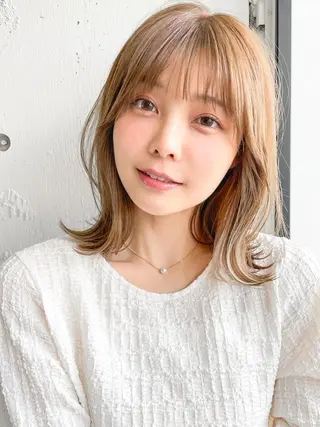 ミディアム Agnos青山/ yuuki🍒のヘアスタイル