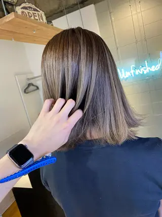 ミディアム カラー ヘアアレンジ 久米 治仁のヘアスタイル