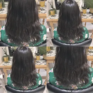 セミロング カラー 荒木 依莉亜のヘアスタイル