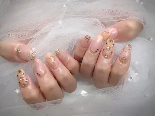 ネイル I-nailロング /ワンホン/キラキラのネイルデザイン