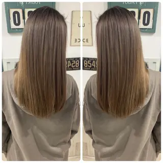 セミロング カラー 京都大人女性ショート 徒歩1分/秋山のヘアスタイル