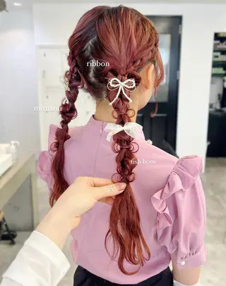 ロング ヘアアレンジ 縮毛矯正特化⌇﻿髪質 改善⌇﻿じゅあんのヘアスタイル