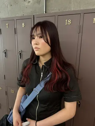 ロング カラー 森田遥奈/透明感カラ ー/似合わせカットのヘアスタイル