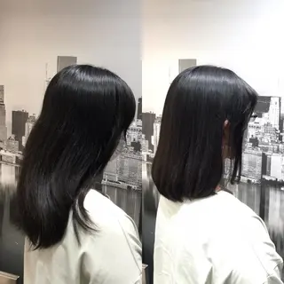 ミディアム Annon プライベートサロンのヘアスタイル