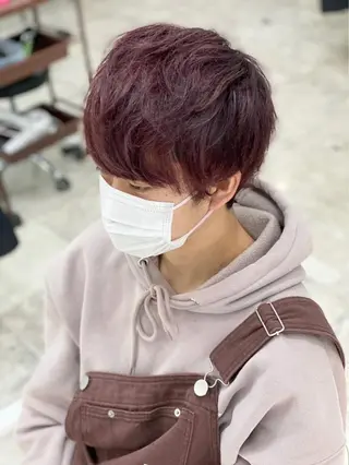 カラー メンズ ハイライト&曲がる 縮毛矯正特化 玉置のヘアスタイル