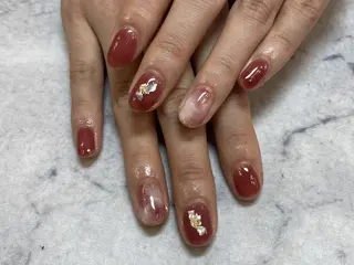 ネイル ネイルリボン 受付スタッフのネイルデザイン