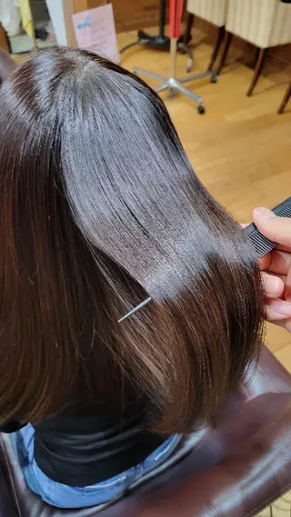 セミロング パーマ 中田 大輝👓のヘアスタイル