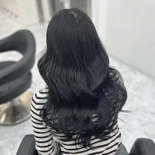 ロング カラー ブリーチなし Ⅰ 髪質改善カラーのヘアスタイル