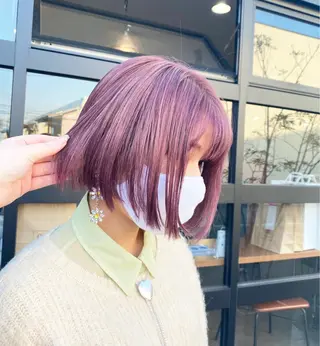 ショート maco 艶感ハイトーン🦋のヘアスタイル