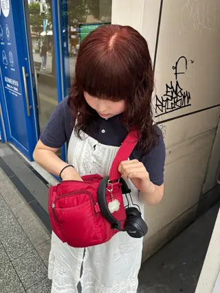 ミディアム カラー パーマ ⭐︎ハイトーン /レイヤー✩momoのヘアスタイル