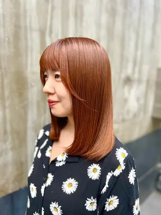 ミディアム カラー 🍇おぐら めぐみ🍇のヘアスタイル