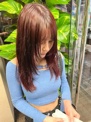 ミディアム カラー 小笠原 悠斗のヘアスタイル