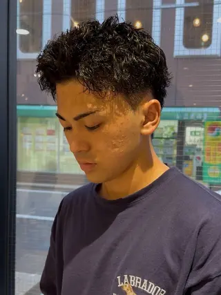 ショート パーマ メンズ 艶カラー/暖色カラー /透明感/ryutoのヘアスタイル