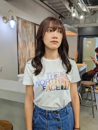 セミロング カラー ヘアアレンジ 【韓国ヘア】 人気No.1/ユウキのヘアスタイル