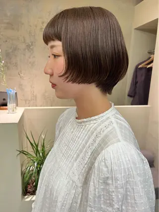 ショート カラー 西山 紗耶香🪽 透明感カラー/ボブのヘアスタイル