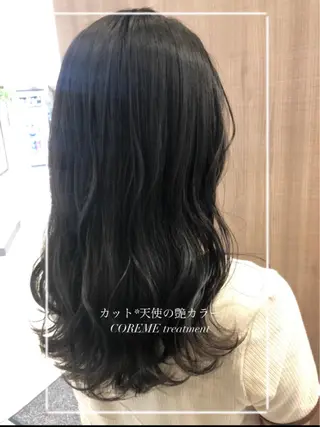 セミロング カラー 艶質改善/縮毛矯正 ササキナツミのヘアスタイル