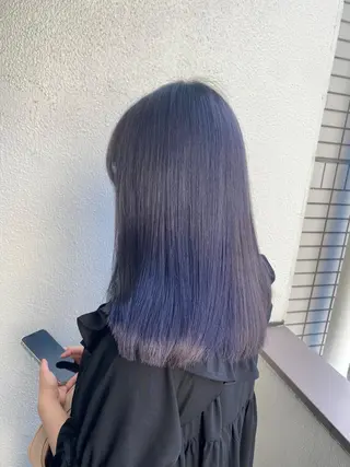 セミロング カラー エフェクトブリーチ 🌟前澤啓太朗のヘアスタイル