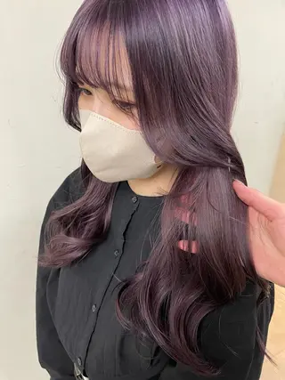 ロング カラー ヘアアレンジ maoブリーチ無し 似合わせカラーのヘアスタイル