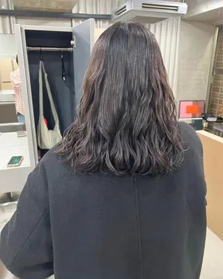 ミディアム パーマ ボブパーマコテ巻き風 パーマNo1深江秀平のヘアスタイル