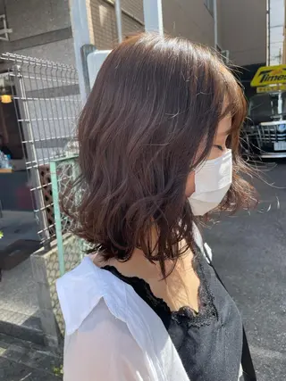 ミディアム カラー 高橋 みく/ minim 暖色のヘアスタイル
