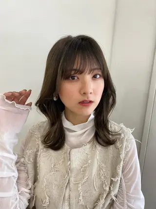 ミディアム カラー Ash中目黒店 榊間茜のヘアスタイル