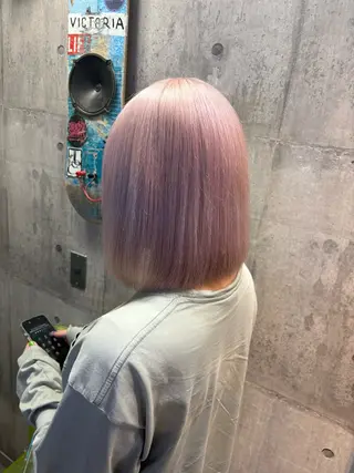 ショート カラー ハイトーン/メンズ/ ウルフ特化 小松のヘアスタイル