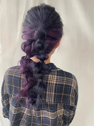 セミロング カラー lani 天神大名/ブリーチのヘアスタイル