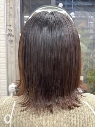 ミディアム カラー すぐ巻ける縮毛矯正 🍀勝倉　麗のヘアスタイル