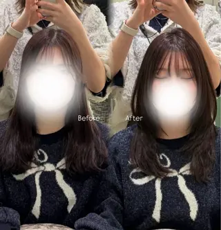 セミロング 個性派ヘアアレンジ 🎀✨Ainaのヘアスタイル