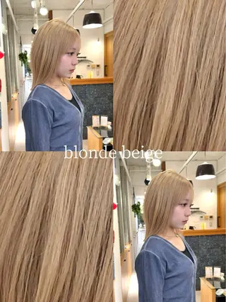 ミディアム カラー リンダ所属・ボブ/ブリーチ 顔周り/すずきのヘアスタイル