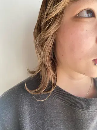 ミディアム カラー satsuki 暖色・ブラウンカラーのヘアスタイル