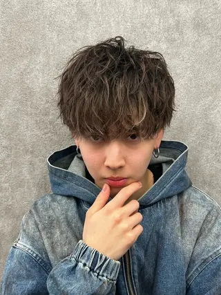 ショート パーマ メンズ メンズウルフ特化🐺 🔥長山耕大🔥のヘアスタイル