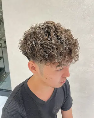 パーマ メンズ 竹田 京人のヘアスタイル