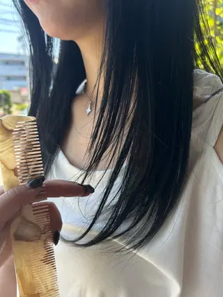 ロング カラー さら/暖色/メンズ/ /デザインカラーのヘアスタイル