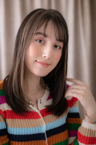 ロング カラー パーマ クセ毛解決のプロ💠 棚村竜太のヘアスタイル