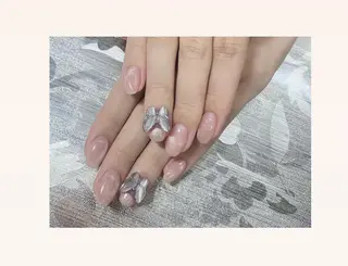 ネイル I-nailロング /ワンホン/キラキラのネイルデザイン