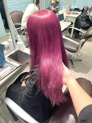 ロング カラー ヘアアレンジ 🩶【推しハイトーン 】yuzu🩶のヘアスタイル