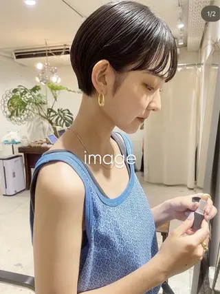 ショート ショートカット/ ベージュ/moekaのヘアスタイル