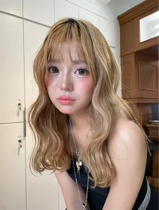 ロング Lond re Maison所属・骨格補正ボブ／艶 カラー🌸さくら🌸のヘアスタイル