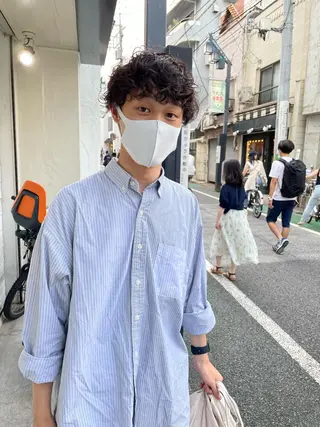 ショート パーマ パーマ/透明感カラー /ボブ/吉田一生のヘアスタイル