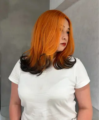 ミディアム カラー 暖色カラー/ブリーチ /名古屋/かのんのヘアスタイル