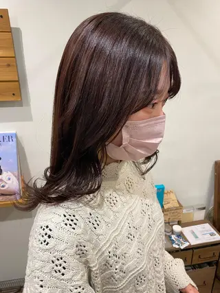 ミディアム カラー china/ボブ /ブリーチカラーのヘアスタイル