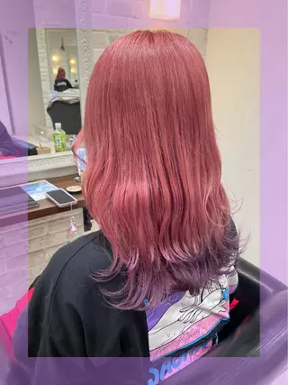 ロング カラー ヘアアレンジ ブリーチ♡メンズ マッシュ♡MIUのヘアスタイル