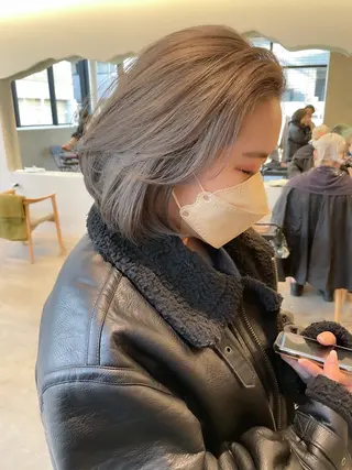 ショート カラー ヘアアレンジ ミニボブ/ブリーチ 🌈MISATOのヘアスタイル