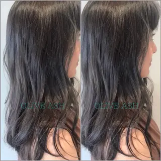 ロング カラー オリーブ透明感カラー 表参道/MIKUのヘアスタイル