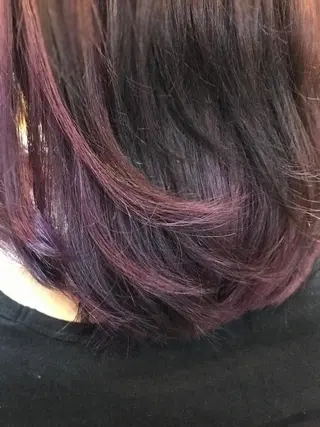 セミロング カラー 髪質改善ayame 横山諒のヘアスタイル