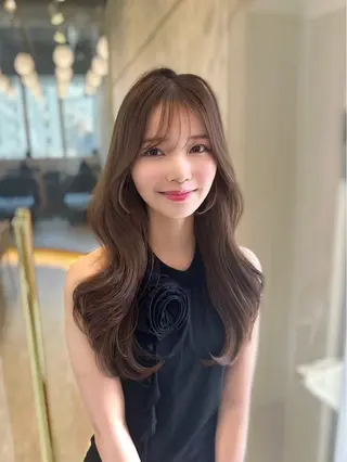 ロング 韓国トレンド💓‪ 阿部あんじゅのヘアスタイル