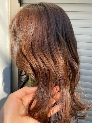 セミロング カラー お任せヘア☘️☘️ 及川渚のヘアスタイル