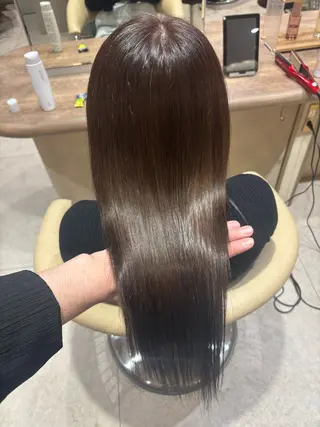 ロング カラー 韓国レイヤー顔周り カット髪質改善しゅんのヘアスタイル